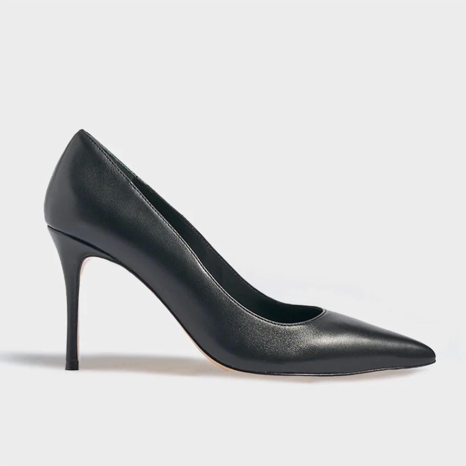 New Marion Parke Women's Classic 85 Leather Pump In Black Nappa